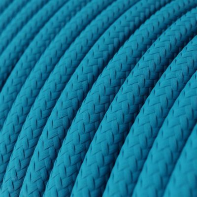 Kábel dvojžilový v podobe textilnej šnúry v modrej farbe, 2 x 0.75mm, 1 meter.