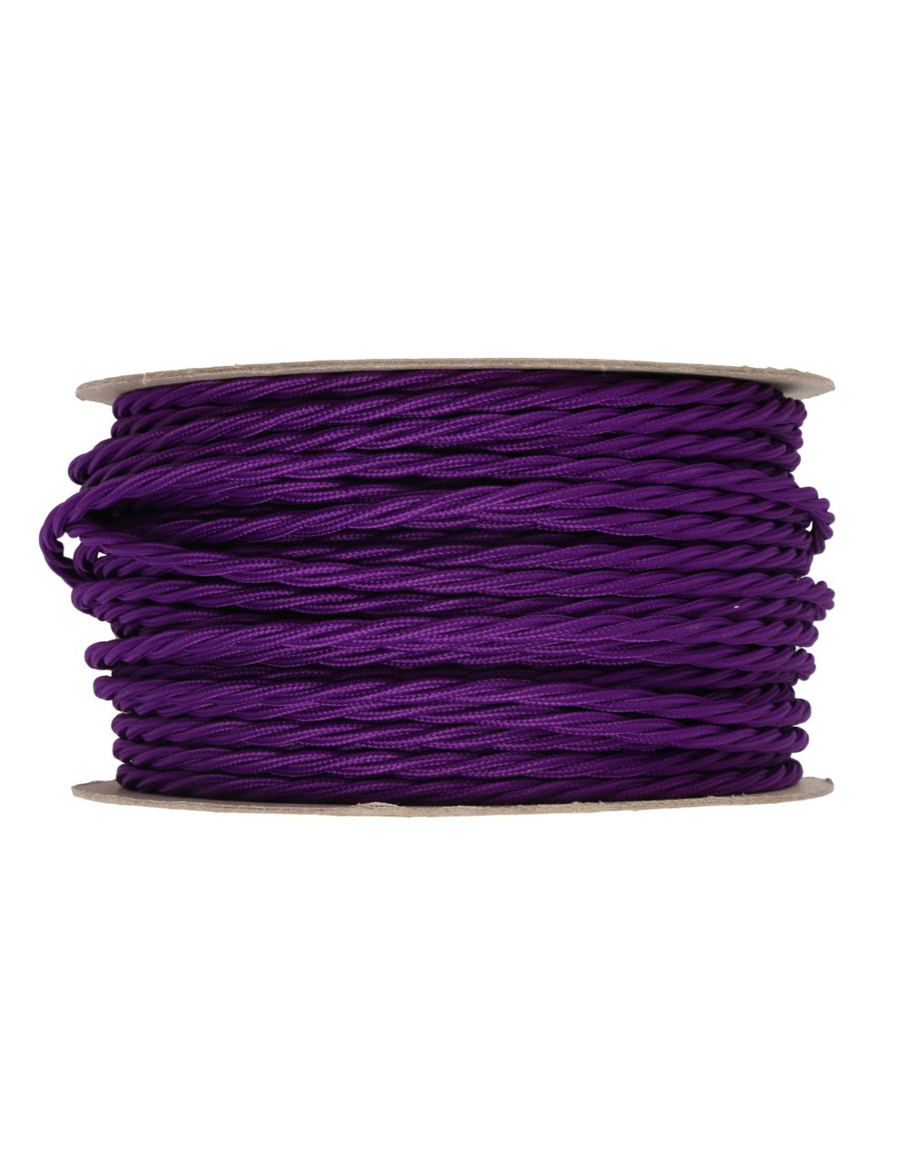 Kábel dvojžilový skrútený v podobe textilnej šnúry v tmavo fialovej farbe, umelý hodváb, 2 x 0.75mm, 1 meter – Obrázok 2