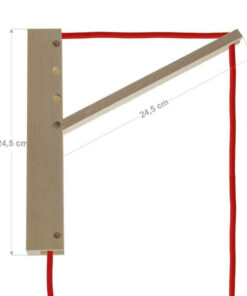 Drevený nástenný držiak pre závesnú lampu Pinocchio v hnedej farbe – Obrázok 4