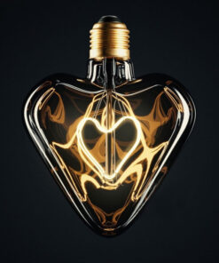 Edison Soft žiarovka HEART, E27, 110lm, 5W, Teplá biela, stmievateľná (1)