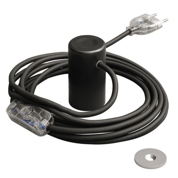 Magnetické svietidlo Magnetico®-Plug, čierna farba