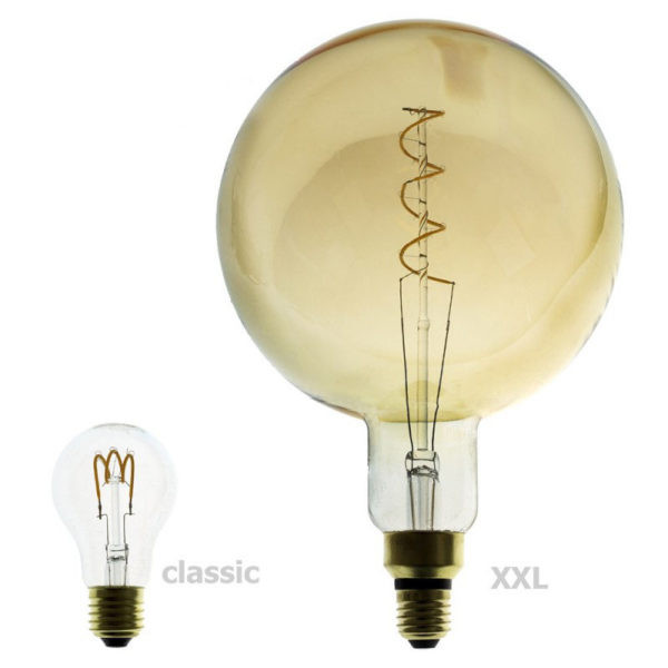Edison Soft žiarovka, Jantárová LED žiarovka - MOON - 5W, E27, Stmievateľná, 2000K (1)