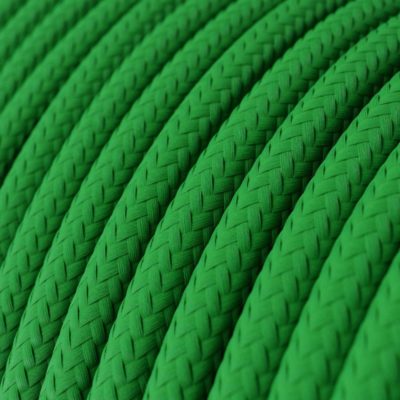 Kábel dvojžilový v podobe textilnej šnúry v tmavo zelenej farbe, 2 x 0.75mm, 1 meter.