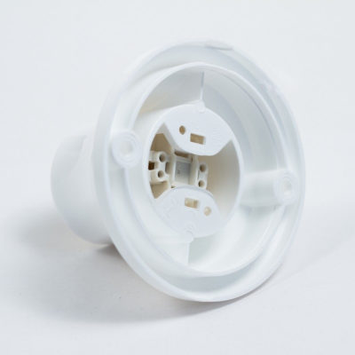 Stropná a nástenná objímka z termoplastu, E27, biela farba (2)