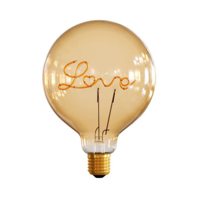 Edison Soft žiarovka pre stolové lampy, Love, E27, 250lm, 5W, Teplá biela, stmievateľná