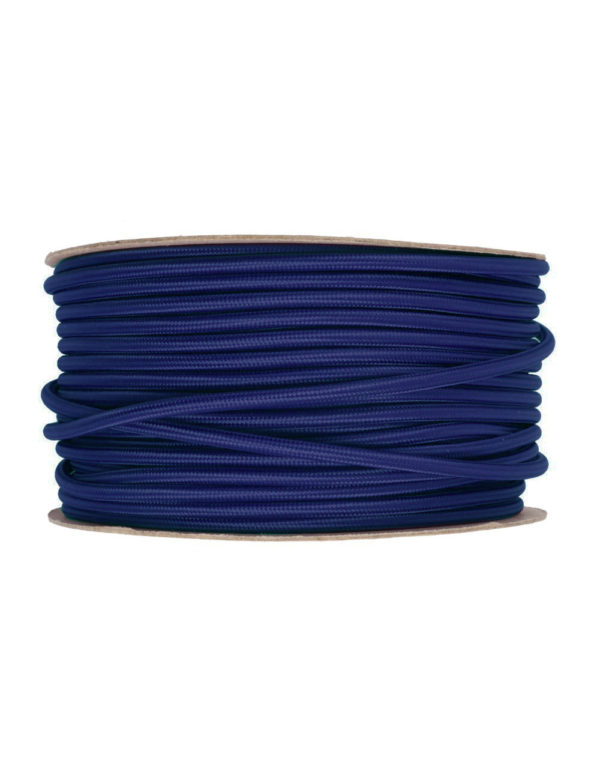 Kábel dvojžilový v podobe textilnej šnúry v tmavo modrej farbe, 2 x 0.75mm, 1 meter