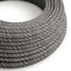 Textilný kábel, bavlna, Vertigo - čierna/mélange, 2 x 0.75mm, 1 meter