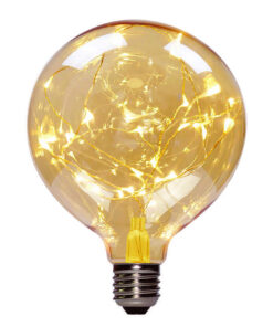 Dekoračná Filament žiarovka so zlatým sklom, E27, 40lm, SPHERE, Teplá biela
