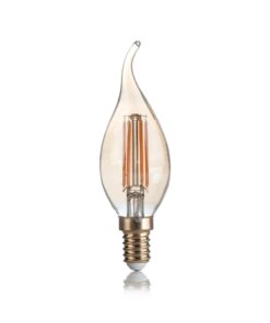 LED FILAMENT žiarovka - LONG CANDLE - E14, Teplá biela, 4W, 300lm | Ideal Lux.