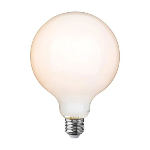 LED žiarovka s mliečnym sklom - G125 - E27, 7.5W, 806lm, Teplá biela