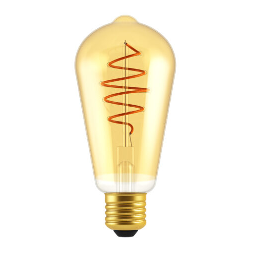 Zlatá LED žiarovka - CROISSANT TEARDROP - 5W, E27, Stmievateľná, 2000K, 250lm - Image 2