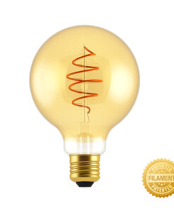 Zlatá LED žiarovka - CROISSANT SHINES - 5W, E27, Stmievateľná, 2000K, 250lm copy