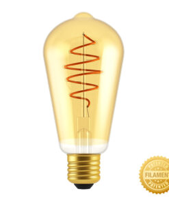 Zlatá LED žiarovka - CROISSANT TEARDROP - 5W, E27, Stmievateľná, 2000K, 250lm | Daylight Italia