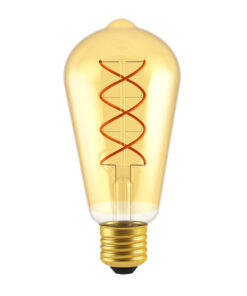 Zlatá LED žiarovka - SPIRAL TEARDROP - 5W, E27, Stmievateľná, 2000K, 250lm | Daylight Italia