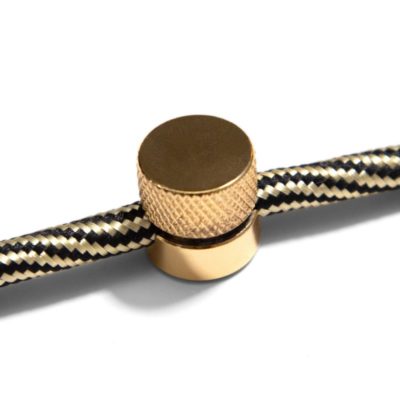 Kovová nástenná fixácia pre textilný kábel - Mosádzna farba