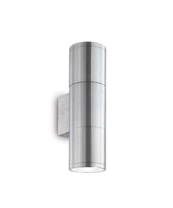 Exterierové nástenné svietidlo GUN AP2 SMALL, IP44, hliníková farba | Ideal Lux