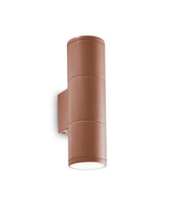 Exterierové nástenné svietidlo GUN AP2 SMALL, IP44, kávová farba | Ideal Lux