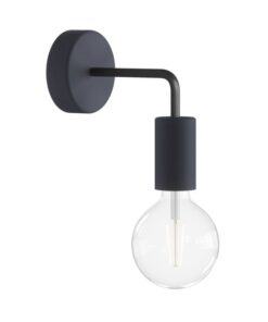 Exteriérová nástenná lampa s predĺžením IP65, čierna karbónová farba