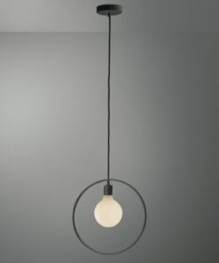 Geometrické závesné svietidlo Anello s porcelánovou žiarovkou G125 | Daylight Italia
