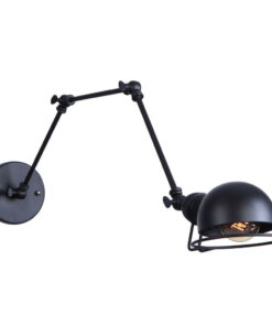 Historická nástenná lampa Magnum v dekoračnom štýle v čiernej farbe