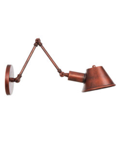 Historické nástenné svietidlo Vintage15 s nastaviteľným ramenom v staro medenej farbe