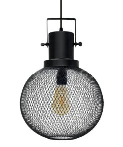 Alternative view of Kovové historické svietidlo závesné BLACK GLOBE