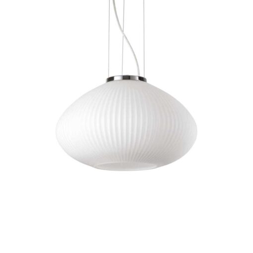 Luxusné svietidlo s kreatívnym tienidlom PLISSE SP1 D35, chróm | Ideal Lux