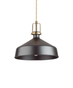 Retro závesné kovové svietidlo ERIS-1 SP1, čierna farba | Ideal Lux