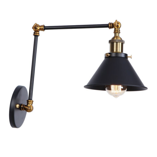 Nástenná historická lampa Provence v čiernej farbe - Image 4
