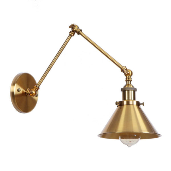 Nástenná historická lampa Provence v zlatej farbe - Image 6
