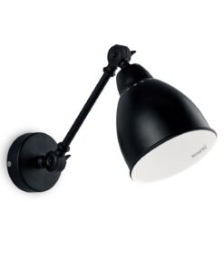 Nástenná retro lampa v čiernej farbe NEWTON AP1 | Ideal Lux