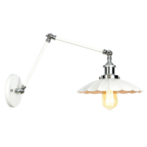 Starodávna nástenná lampa Chester, biela farba