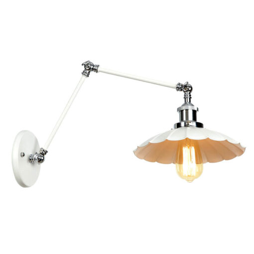 Starodávna nástenná lampa Chester, biela farba - Image 7