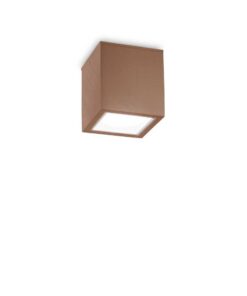 Vonkajšie stropné svietidlo TECHO PL1 SMALL, IP54, kávová farba | Ideal Lux