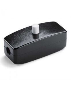 Bakelite® káblový spínač s bielym tlačidlom