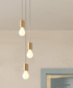 Alternative view of 3-svetelné závesné svietidlo so 120 mm okrúhlou rozetou v brúsenej bronzovej farbe