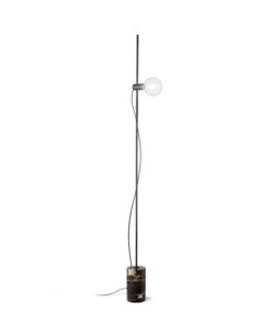 Luxusná podlahová lampa EVA PT1 s mramorovým podstavcom v čiernej farbe | Ideal Lux