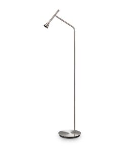 Podlahová LED lampa DIESIS PT v saténovej niklovej farbe | Ideal Lux