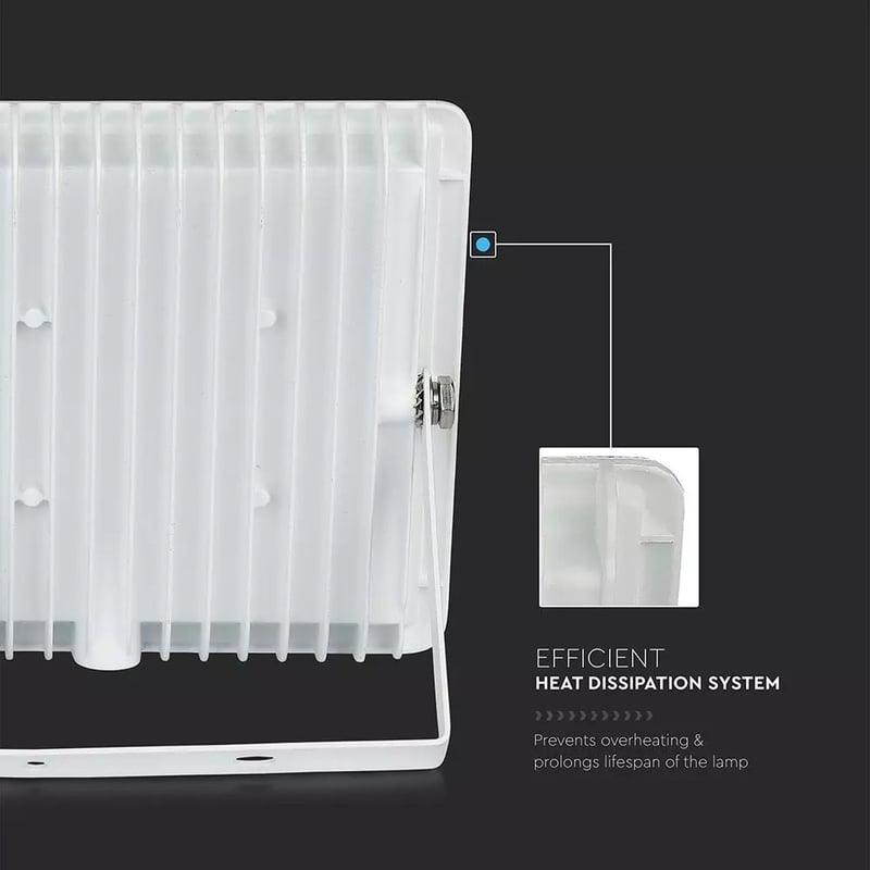 Reflektor LED E-Series 50W, Denná biela, 4000K, 4250lm, biely – Obrázok 4