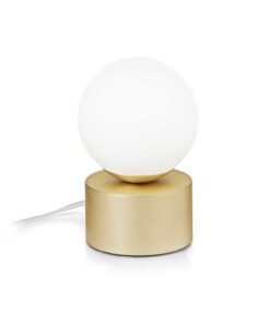 Malá stolná lampa PERLAGE TL1 s vypínačom v mosádznej farbe | Ideal Lux