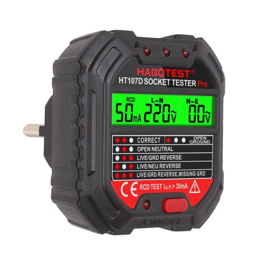 Tester zásuviek s digitálnym displejom Habotest HT107D