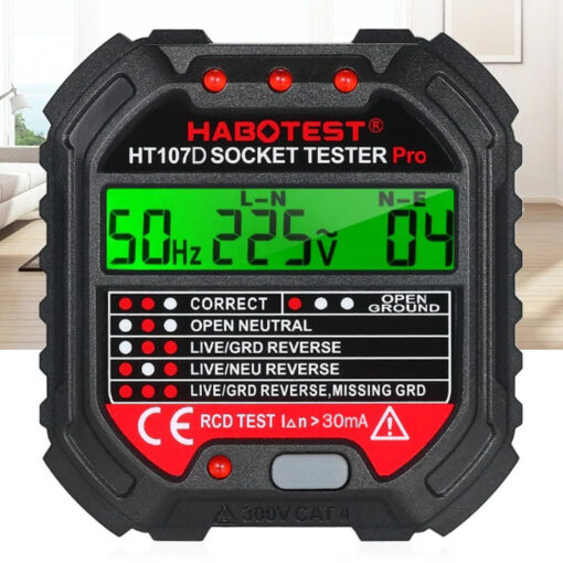 Tester zásuviek s digitálnym displejom Habotest HT107D - Image 4