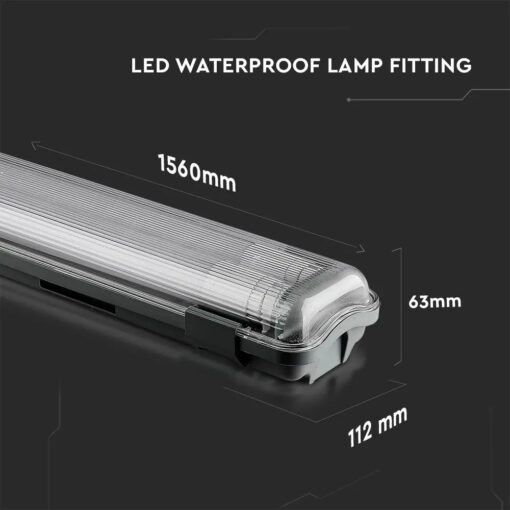 Lineárne LED trubicové svietidlo IP65, 44W, 4000K, 4000lm, 150cm - Image 3