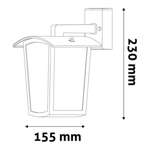 Vonkajšia nástenná lampa BLACK CORONADO DOWN, IP44 - Image 2