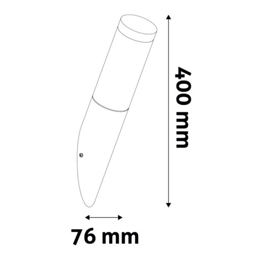 Vonkajšie nástenné svietidlo BOCA, diagonálny uhol, antracit, IP44 - Image 2