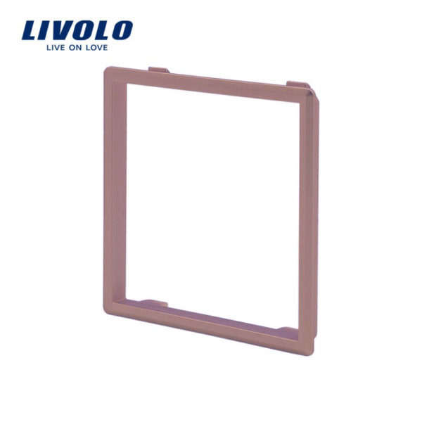 Dekoratívny stredový rámik pre zásuvky a vypínače LIVOLO v ružovej farbe