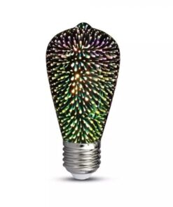 3D FIREWORKS, LED Dekoratívna žiarovka - TEARDROP, E27, 3W, 20lm