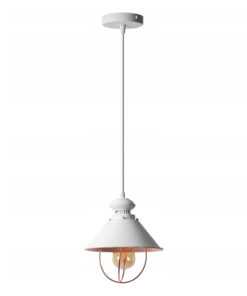 Závesná retro lampa v bielej farbe METAL ROSE