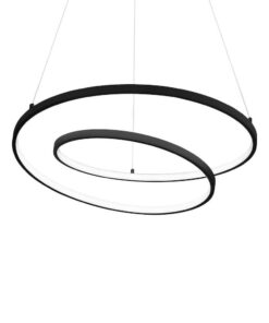Moderný Stmievateľný LED luster OZ SP D80 v čiernej farbe | Ideal Lux