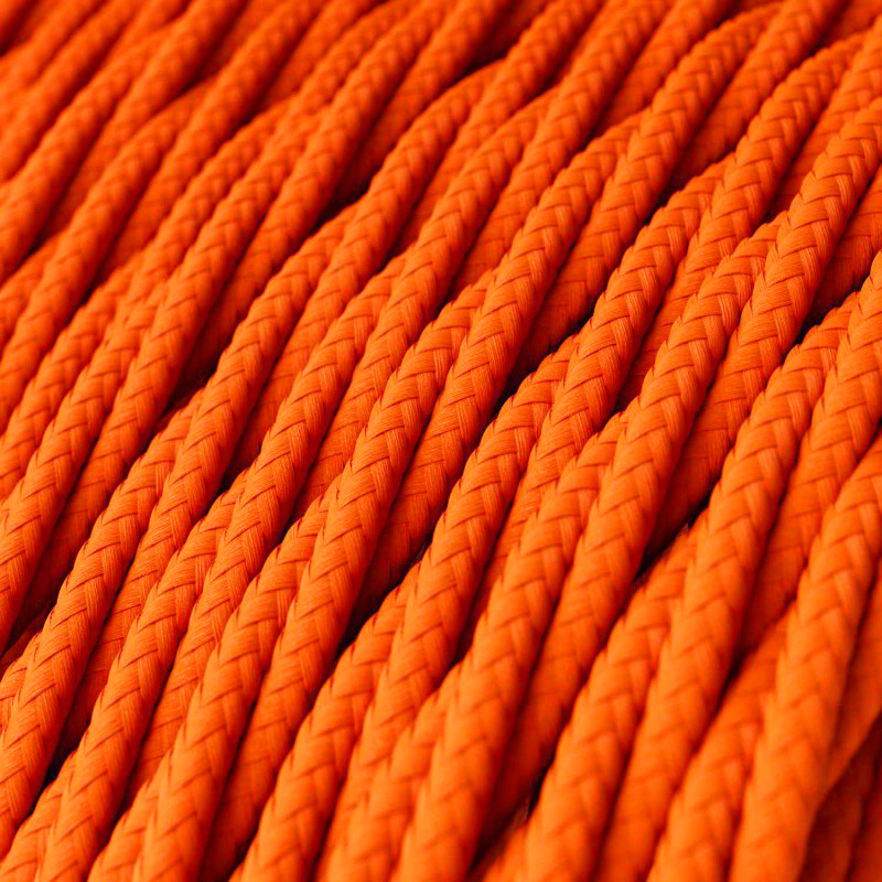 Kabel-trojzilovy-skruteny-v-podobe-textilnej-snury-v-pomarancovej-farbe-umely-hodvab-3-x-0.75mm-1-meter